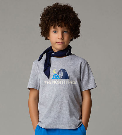 The North Face T-shirt - Kid Graphic - Grey Melange w. Print The North Face T-shirt - Kid Graphic - Grey Melange w. Print