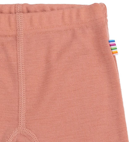 Joha Leggings m. Fuß - Wolle - Lachs
