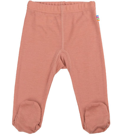 Joha Leggings m. Fuß - Wolle - Lachs
