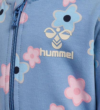 Hummel Cardigan - hmlRinna - Faded Denim w. Flowers