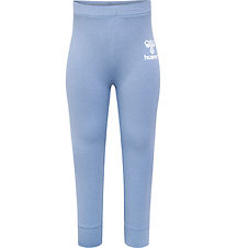 Hummel Leggings - hmlMino - Faded Denim/Marshmallow Hummel Leggings - hmlMino - Faded Denim/Marshmallow