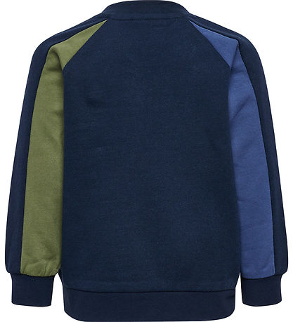 Hummel Sweatshirt - hmlAssym - Black Iris w. Logo