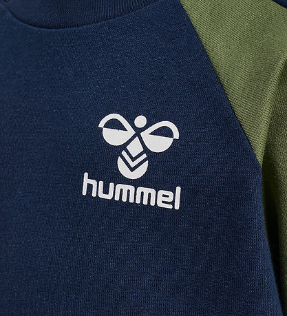 Hummel Sweatshirt - hmlAssym - Black Iris w. Logo