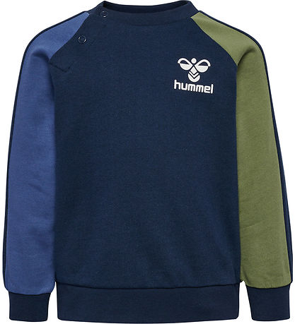 Hummel Sweatshirt - hmlAssym - Black Iris w. Logo
