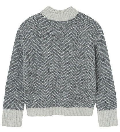 LMTD Blouse - Knitted - NlfNildes - Dark Grey Melange/Light Grey