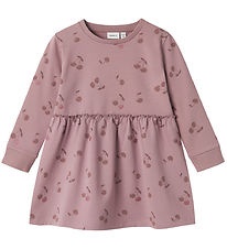 Name It Sweat Dress - NmfBella - Elderberry w. Cherry Name It Sweat Dress - NmfBella - Elderberry w. Cherry