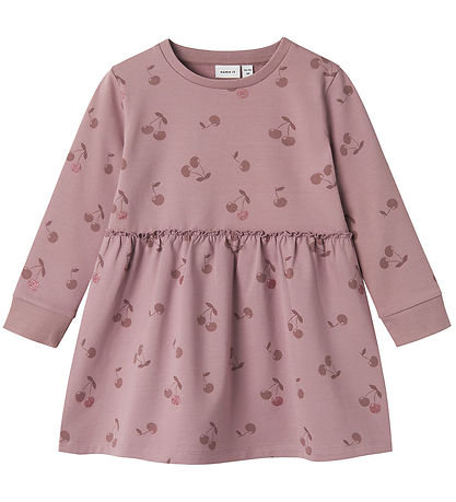 Name It Sweatkleid - NmfBella - Elderberry m. Kirsche Name It Sweatkleid - NmfBella - Elderberry m. Kirsche