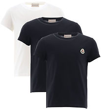 Moncler T-shirts - 3-pack - Svart/Vit/Marinblå