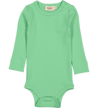 MarMar Bodysuit L/æ - Rib - Modal - Plain - Cale Green