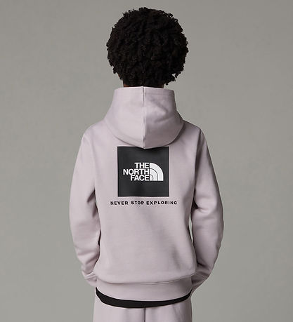 The North Face Hoodie - Box- Månsten Grey m. Tryck