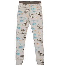 Joha Leggings - Wool/Silk - Beige w. Print Joha Leggings - Wool/Silk - Beige w. Print