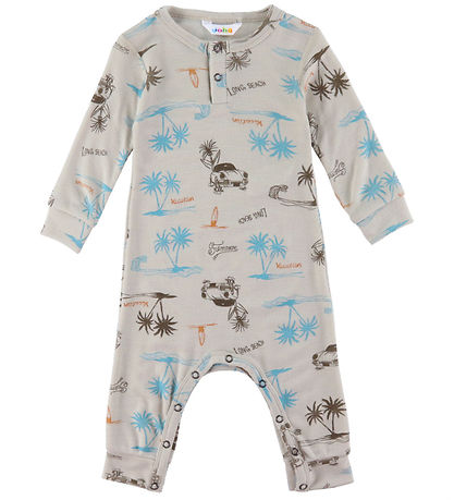 Grenouillère Joha - Laine/Soie - Beige av. Imprimé Grenouillère Joha - Laine/Soie - Beige av. Imprimé