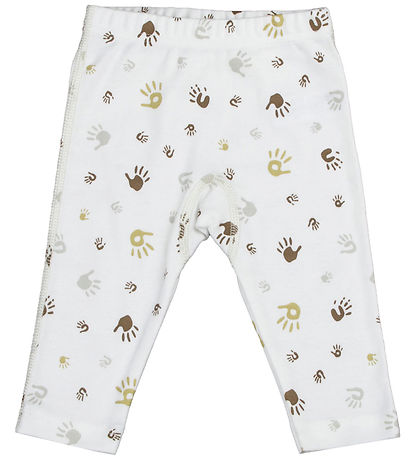 Joha Leggings - Off White w. Print Joha Leggings - Off White w. Print