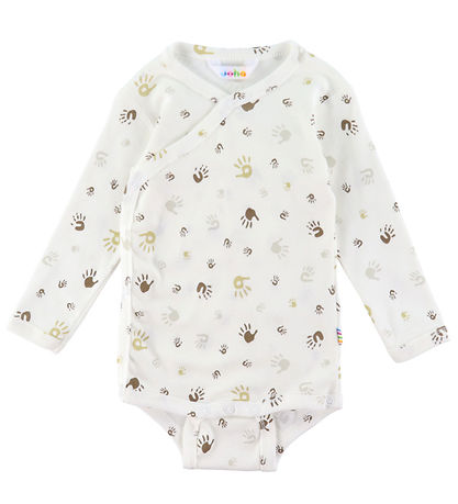 Joha Wrap Bodysuit L/æ - Off White w. Print