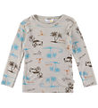 Joha Blouse - Wool/Silk - Beige w. Print Joha Blouse - Wool/Silk - Beige w. Print