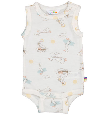 Joha Bodysuit u/æ - Wool/Silk - Off White w. Print
