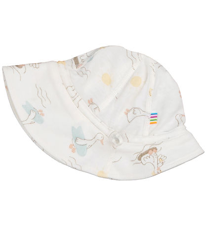 Joha Sun Hat - Wool/Silk - Off White w. Print Joha Sun Hat - Wool/Silk - Off White w. Print