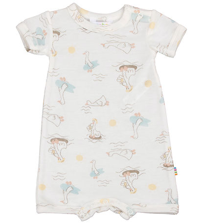 Joha Zomerromper - Wol/Zijde - Off White m. Print Joha Zomerromper - Wol/Zijde - Off White m. Print