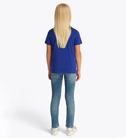 Tommy Hilfiger T-Shirt - Corp-Logo - Keilabsatz Blue