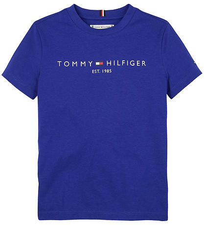 Tommy Hilfiger T-Shirt - Corp-Logo - Keilabsatz Blue
