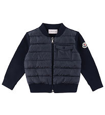 Moncler Cardigan - Knitted/Down - Navy Moncler Cardigan - Knitted/Down - Navy