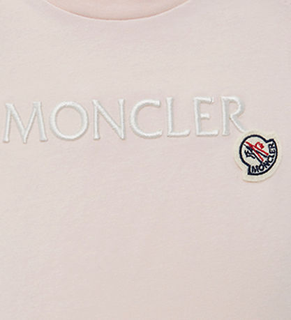 Moncler T-shirt - Pink w. White