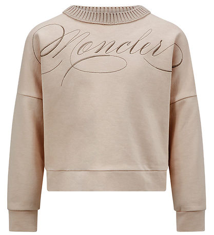 Moncler Sweatshirt - Pink w. Embroidery Moncler Sweatshirt - Pink w. Embroidery
