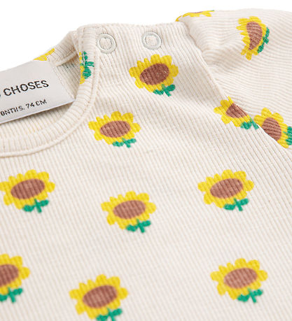 Bobo Choses T-shirt - Rib - Sunflower - Beige