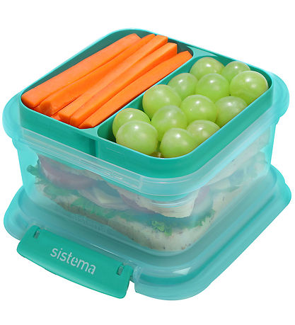 Sistema 도시락통 - 1.15L - 스퀘어 스택스 투 고 - 청록색