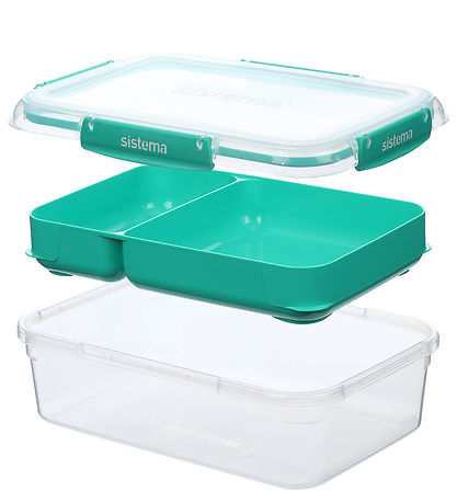 Boîtes à Repas Sistema - 3 Pack - 1 L Rectangle Stax - Bleu/Turq Boîtes à Repas Sistema - 3 Pack - 1 L Rectangle Stax - Bleu/Turq