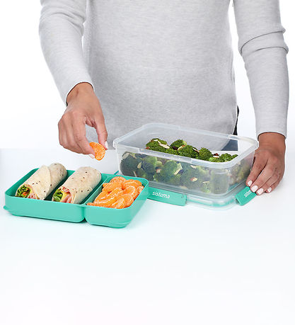 Sistema Broodtrommel - 2.2L Rechthoek Stax To Go - Turquoise Sistema Broodtrommel - 2.2L Rechthoek Stax To Go - Turquoise