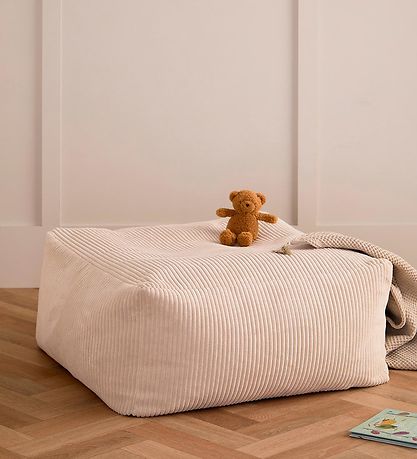 Kids Concept Pouf - 85x85x34 cm - Corduroy - Off-White