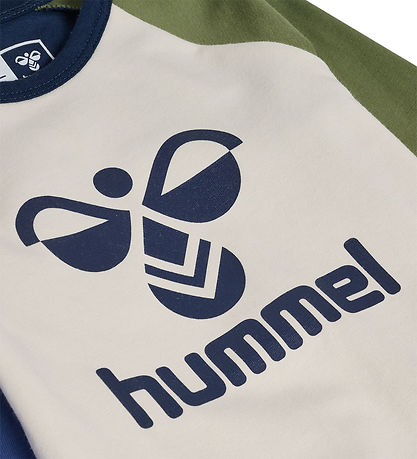 Hummel Bodysuit l/s - hmlAssym - Black Iris w. Logo