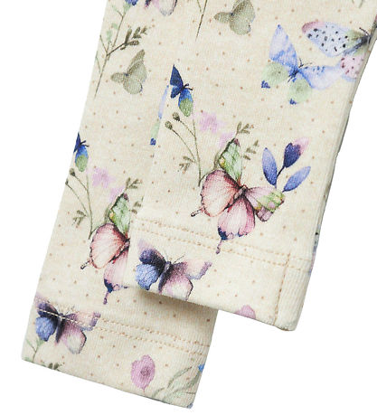 Name It Leggings - NbfBela - Peyote Melange M. Fiðrildi