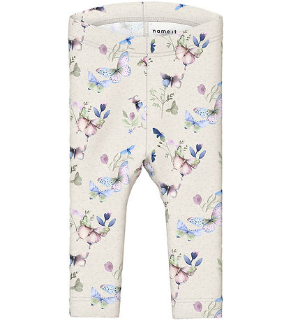 Name It Leggings - NbfBela - Peyote Melange M. Fiðrildi