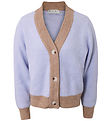 Hound Cardigan - Knitted - Rib - Purple/Beige Hound Cardigan - Knitted - Rib - Purple/Beige