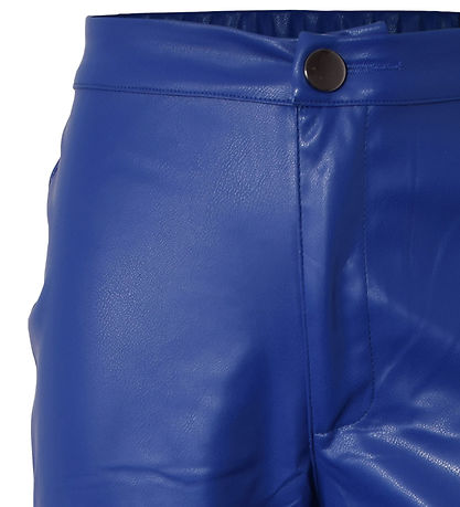 Hound Trousers - Imitation Leather - Wide - Cobalt Blue Hound Trousers - Imitation Leather - Wide - Cobalt Blue