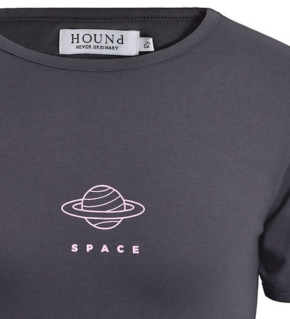 Hound T-shirt - Gray w. Pink