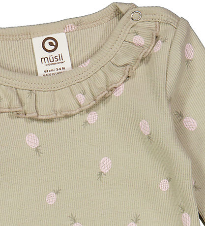 Müsli Body L/æ - Rib - Pineapple - Soft Green/Poesi Green/Mary