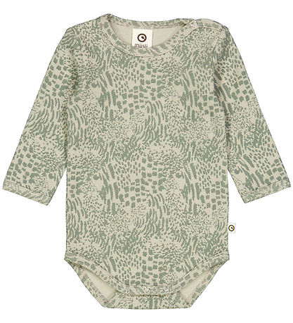 Müsli Bodysuit L/æ - Leopard - Soft Green/Poetry Green