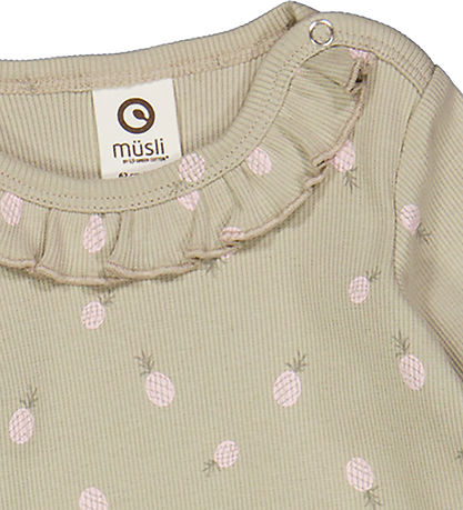 Müsli Dress - Rib - Pineapple - Soft Green/Poetry Green/Mary