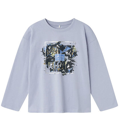 Name It Bluse - NkfRaki - Isländisch Blue m. Print