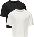 Kids Only T-shirts - 2er-Pack - KogRex - Black/Cloud Tänzer
