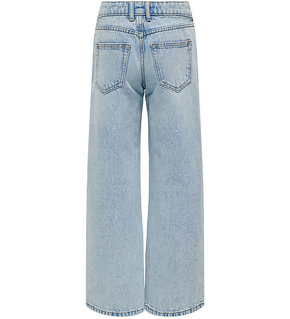 Kids Only Gallabuxur - KogCobain - Light Blue Denim M. Rhineston