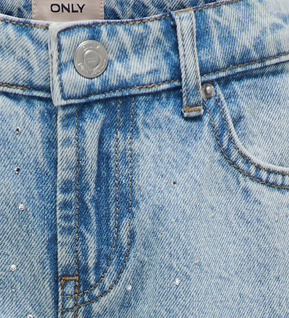 Kids Only Gallabuxur - KogCobain - Light Blue Denim M. Rhineston