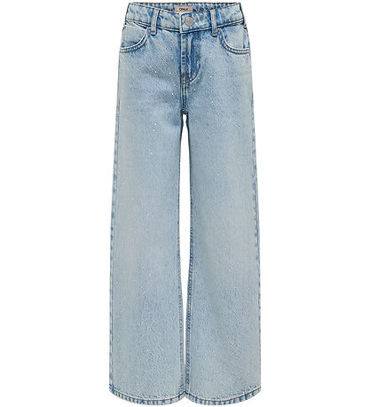 Kids Only Gallabuxur - KogCobain - Light Blue Denim M. Rhineston