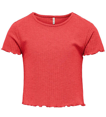 T-Shirt Kids Only - Noos - Rib - KogNella - Raspberry T-Shirt Kids Only - Noos - Rib - KogNella - Raspberry