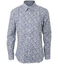 Hound Shirt - White/Blue w. Flowers
