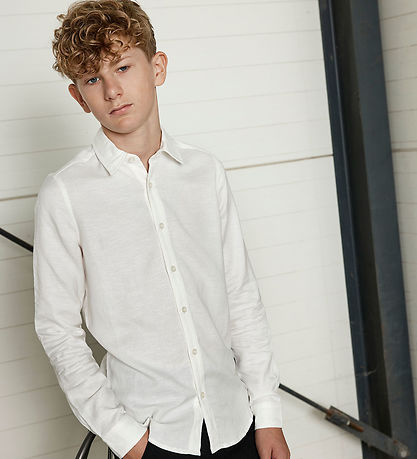 Hound Shirt - Linen/Viscose - White