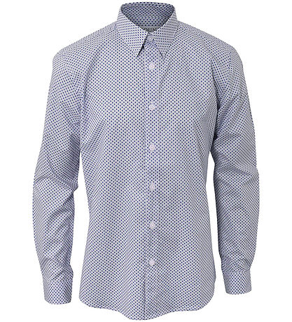 Hound Shirt - White/Mdesert blue